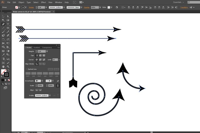 adobe photoshop drawing line with arrow