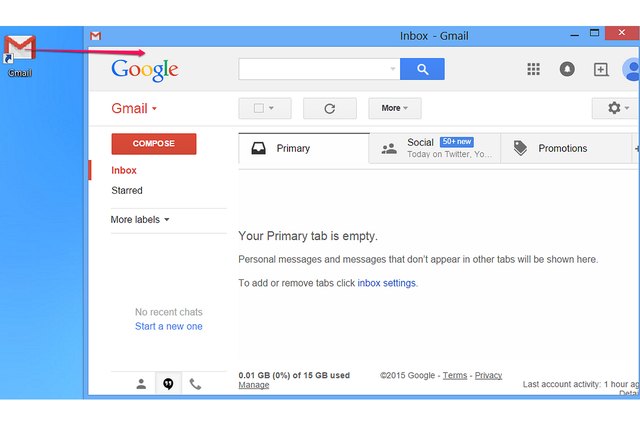 how to put gmail icon on desktop windows 7