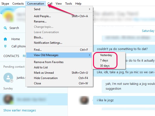 skype messages stuck sending