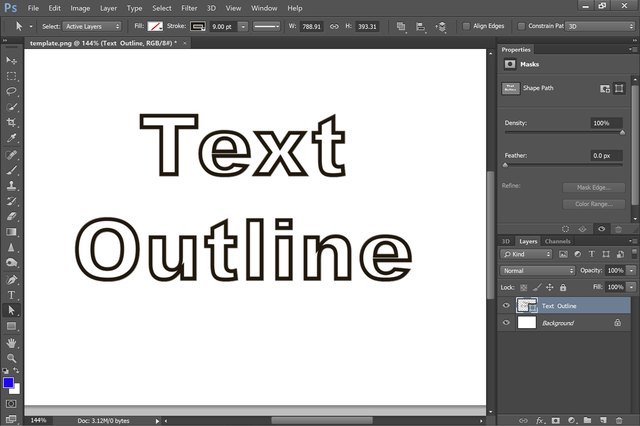 how to fill text with color in photoshop