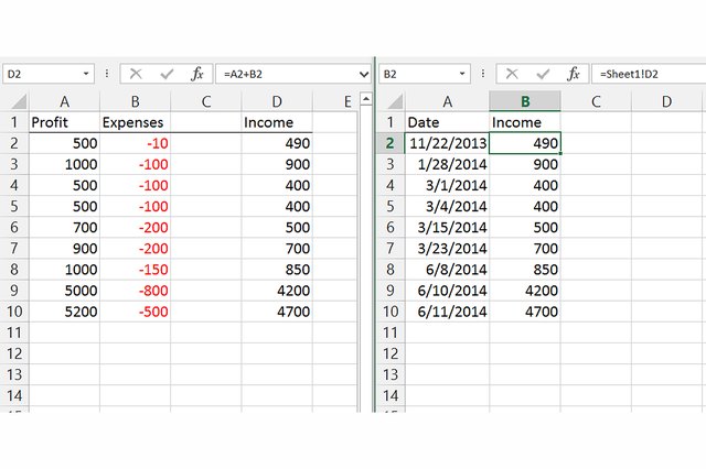 Excel Formula Linking Multiple Spreadsheets