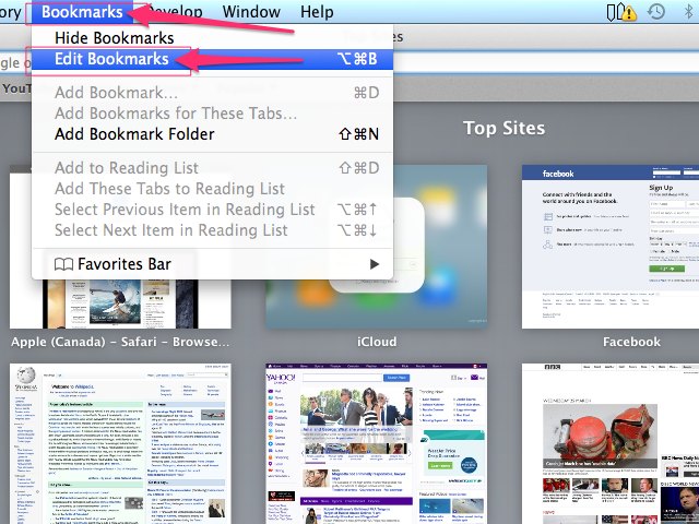 delete a bookmark on chrome for mac