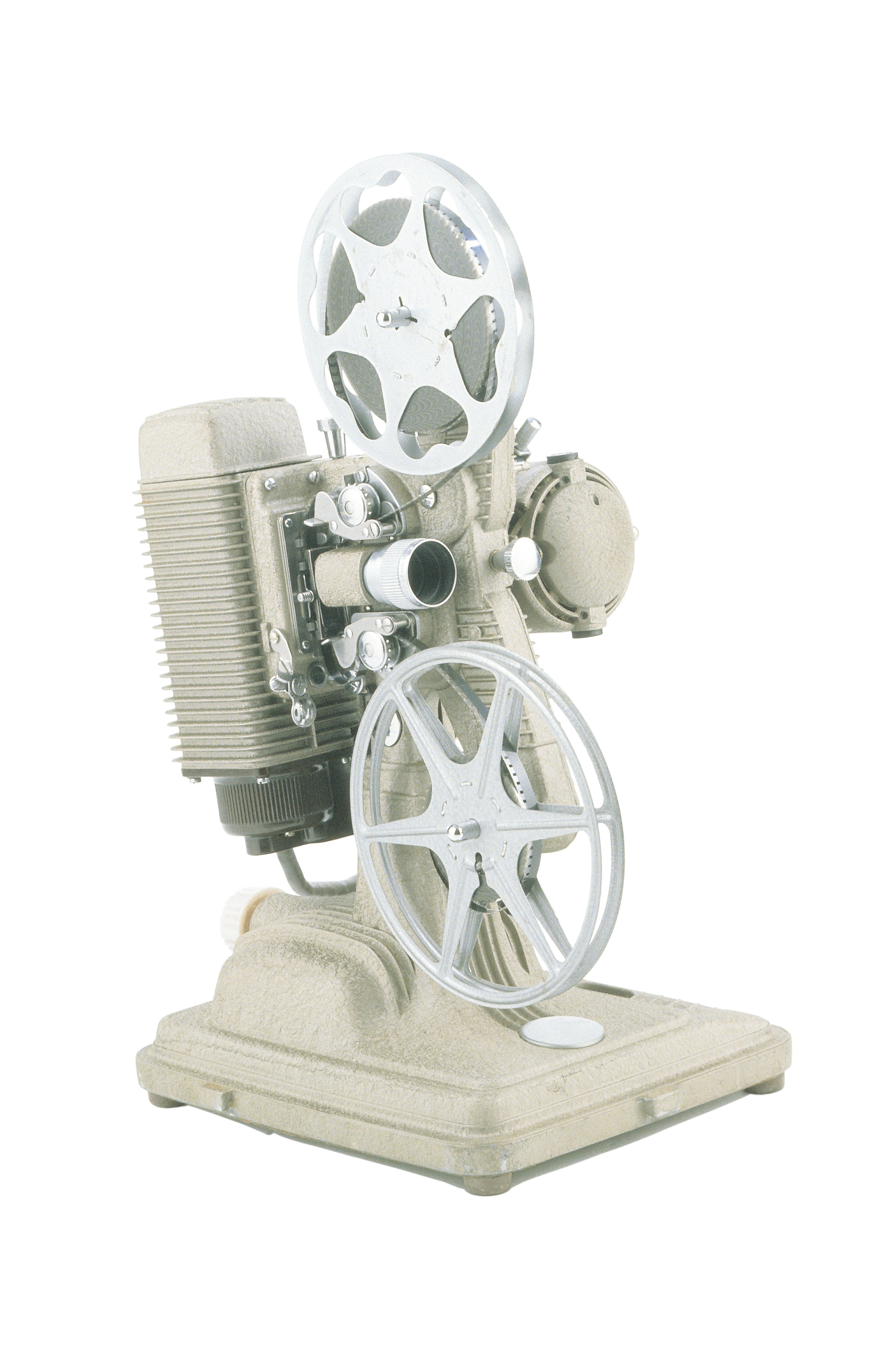 Vintage movie film reels and projector isolated with clipping path Stock  Photo - Alamy