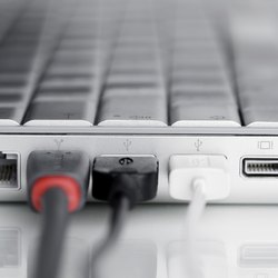 Laptop computer with USB cords