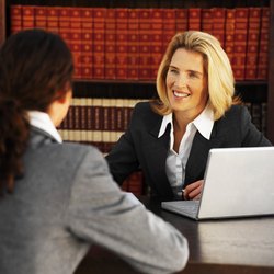 Close-up of two business colleagues having meeting
