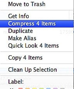 how to compress a zip file on mac