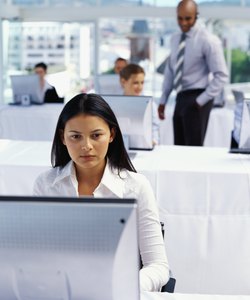 group of business executives working in a classroom