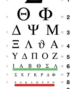 Greek Eye Chart