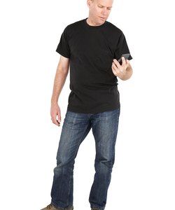 Man looking at cell phone