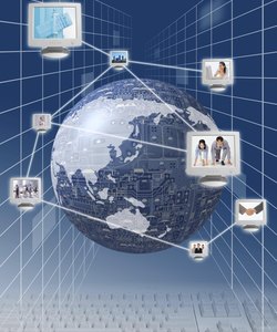 Internet communication concept
