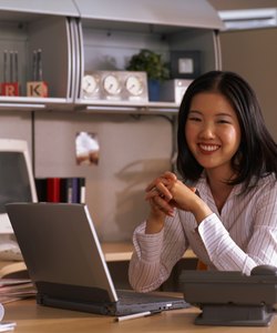 Businesswoman with laptop