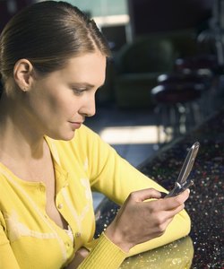 Woman using a cell phone