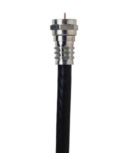 Single coaxial cable with connectors