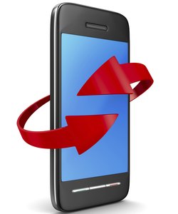 phone on white background. Isolated 3D image