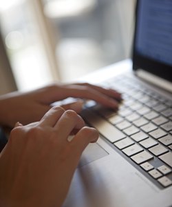 Woman checking the internet