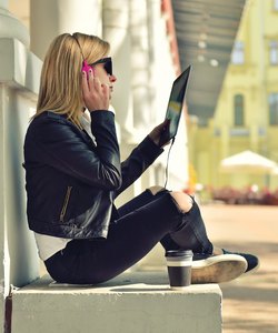 girl listening to music
