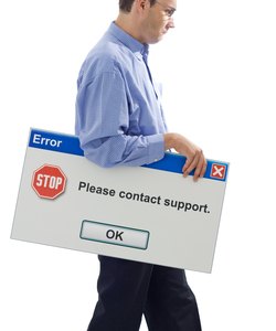 Sad computer user