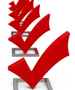 the red check marks