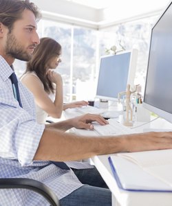 Designers working hard at their desk