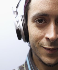 Man wearing headphones