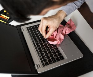Cleaning a laptop