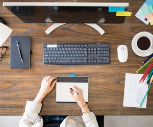 Graphic designers desk