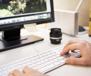Photographer editing digital Photos