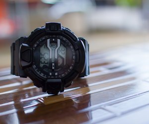 Black digital watch
