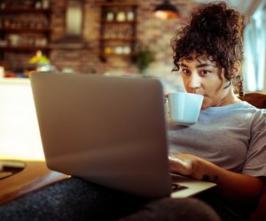 Woman using a laptop