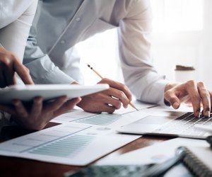 Investor working new startup project.