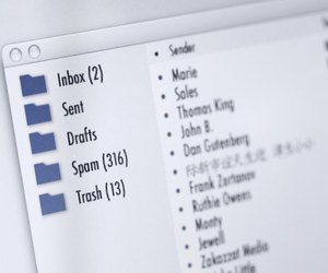 Mail program on computer screen