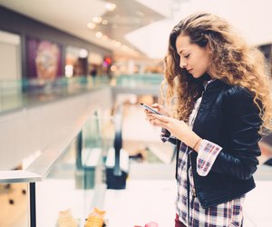 Beautiful woman in the shopping mall