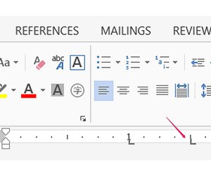 word set tab stops for document