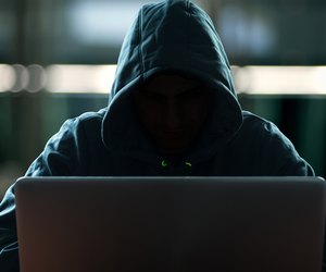 Hacker in front of his computer