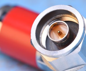 Closeup of coaxial connector