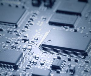 Electronic chips mounted on motherboard