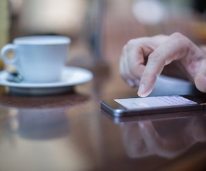 Smartphone on a coffe break
