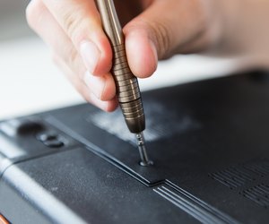 Computer, laptop repair, men hands