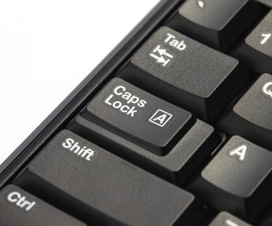 Caps lock button on keyboard