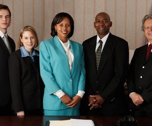 Portrait of business colleagues smiling