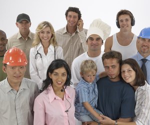 Diverse group of people with variety of occupations