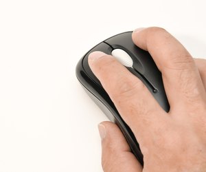 hand on wireless mouse