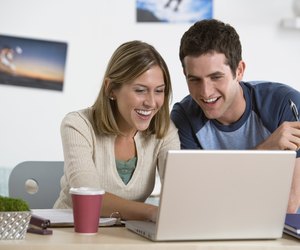 People working on laptop