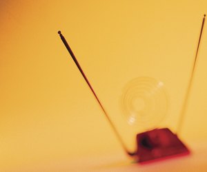 Blurred TV antenna