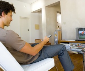 Man watching television
