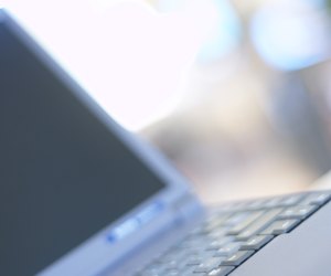 Close up of laptop computer screen