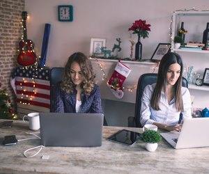 Young women working at home office or co-working space