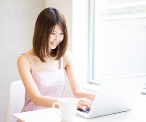 Woman using a laptop