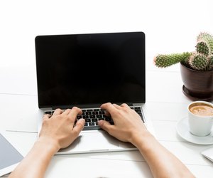 Male office worker working at home.