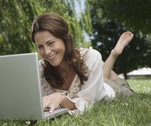 Woman with a laptop computer